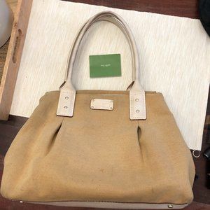 Kate Spade Authentic Large Linen Bag/Red Lining